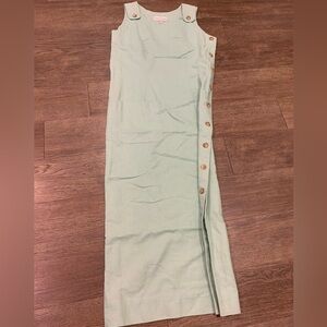 Sarah Chapman Green Linen Blend Dress Sz 8